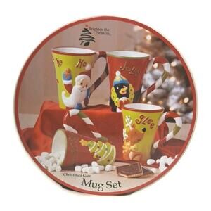Brighten the Season Holiday Christmas Glee Mugs - Set of 4